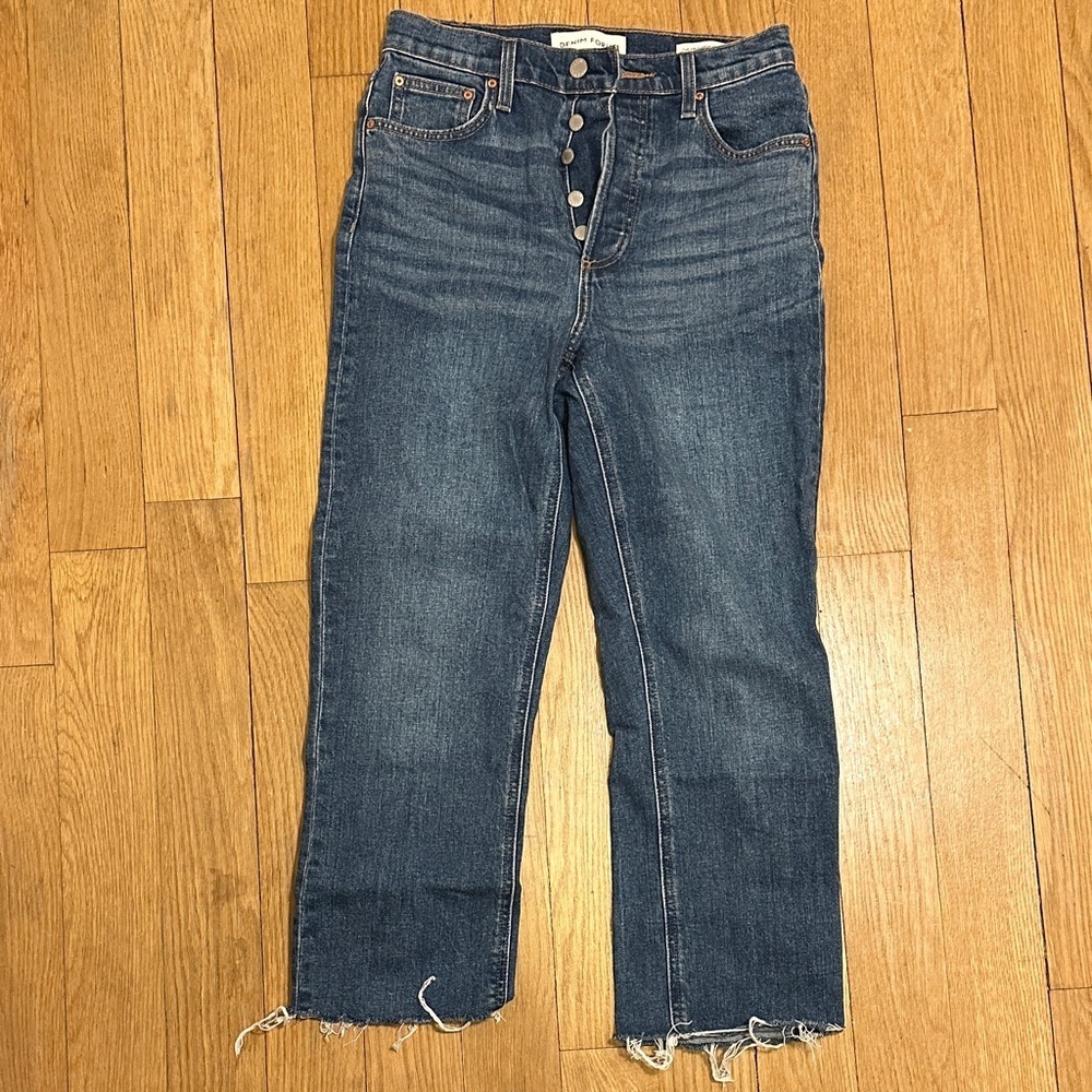Denim Forum Deep Indigo Straight Jeans - Size 26